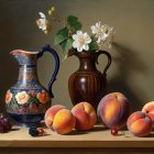 Still Life with Blue Pitcher and Ripe Fruits