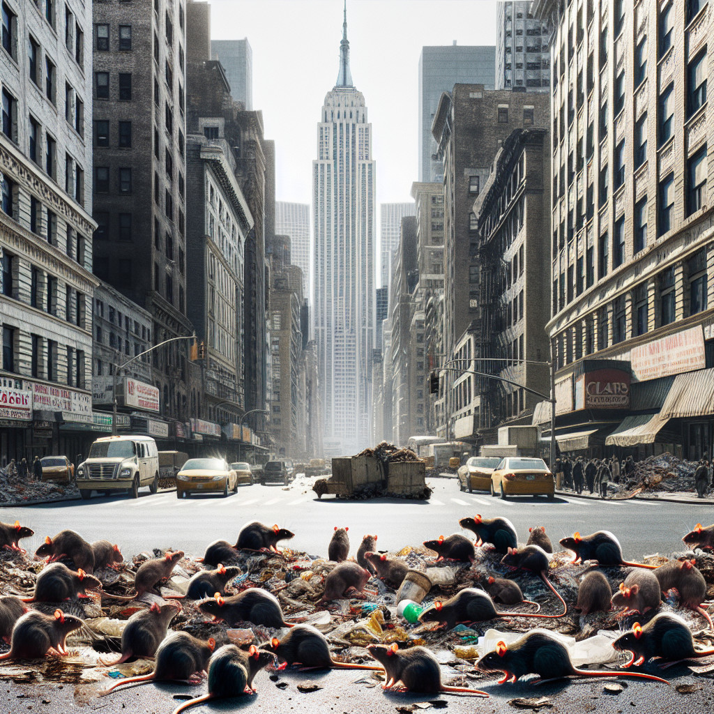 Urban Decay with Rats and Empire State Building Backdrop
