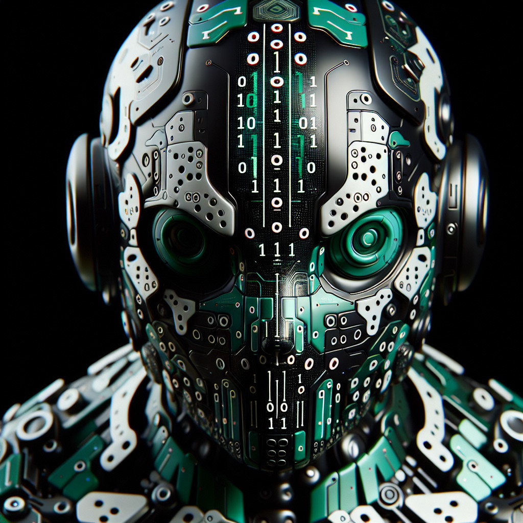 Futuristic Robot with Intricate Circuit Design