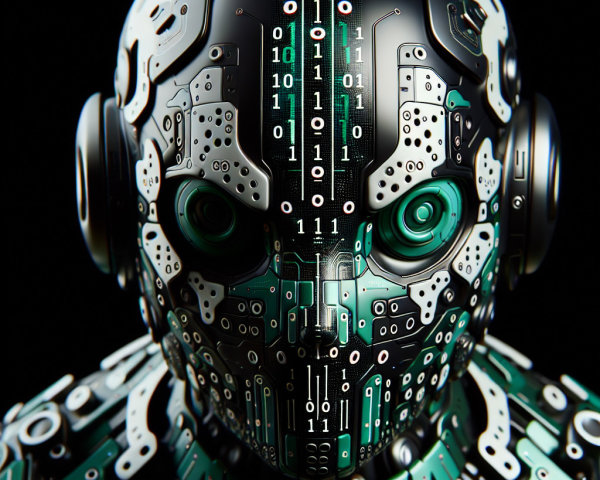 Futuristic Robot with Intricate Circuit Design