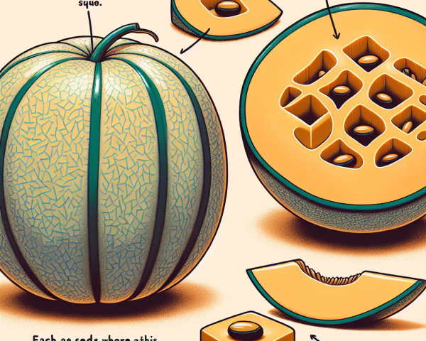 Stylized Half Melon with Detailed Inner Structure