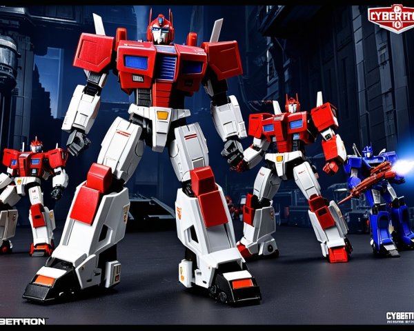 Dynamic Transformer Figures in Futuristic Setting