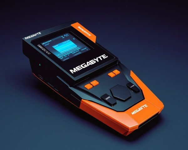 Modern Handheld Gaming Device with Curved Design