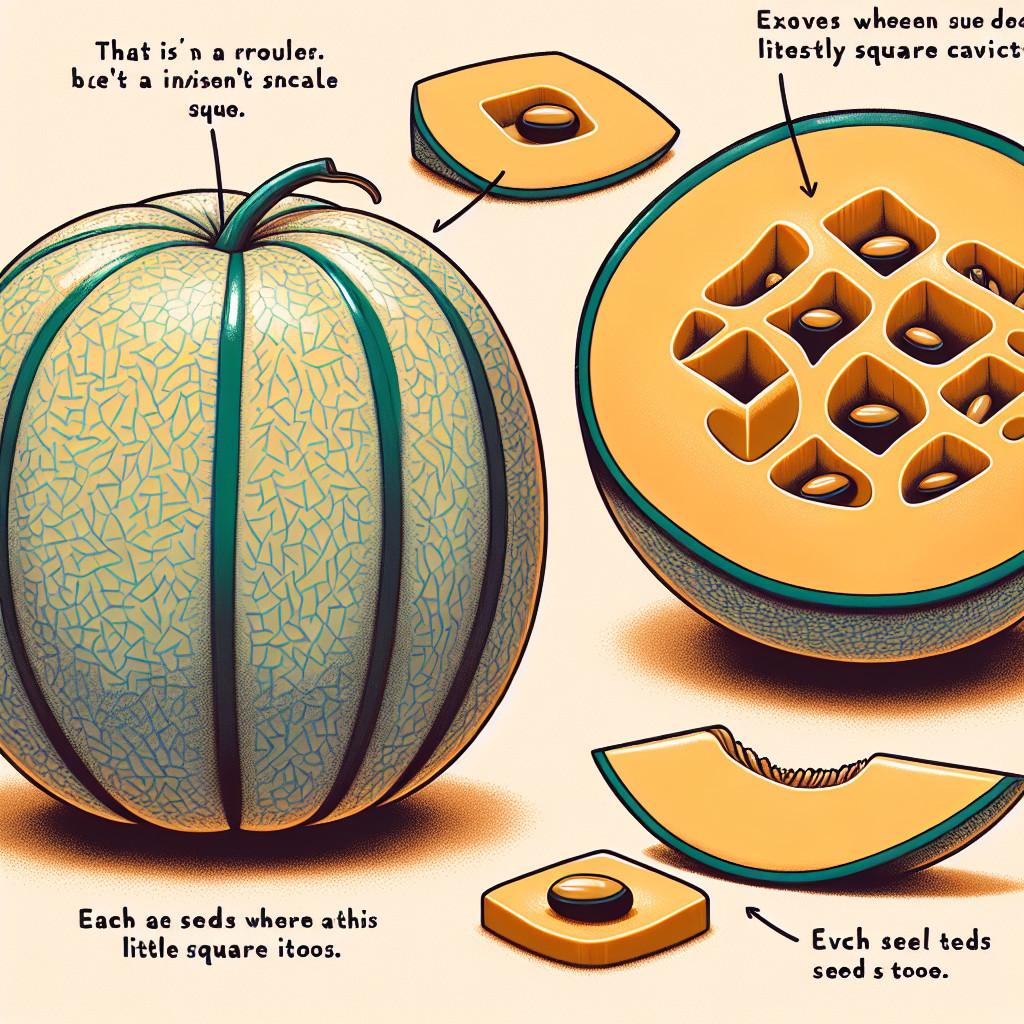 Stylized Half Melon with Detailed Inner Structure