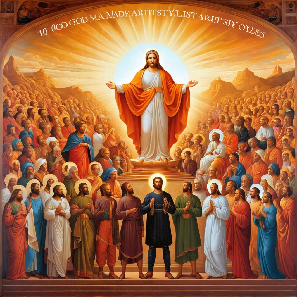 Vibrant Scene of Unity and Spirituality in Nature