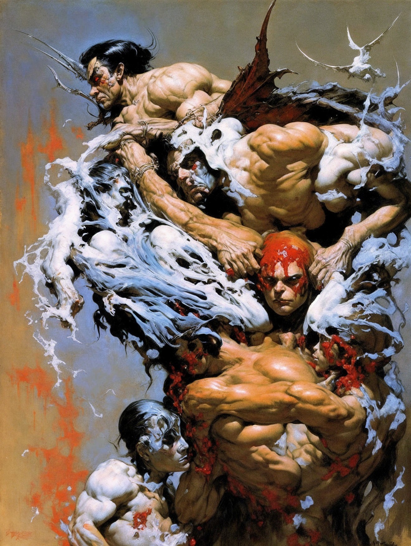 Dynamic Composition of Muscular Figures in Abstract Forms