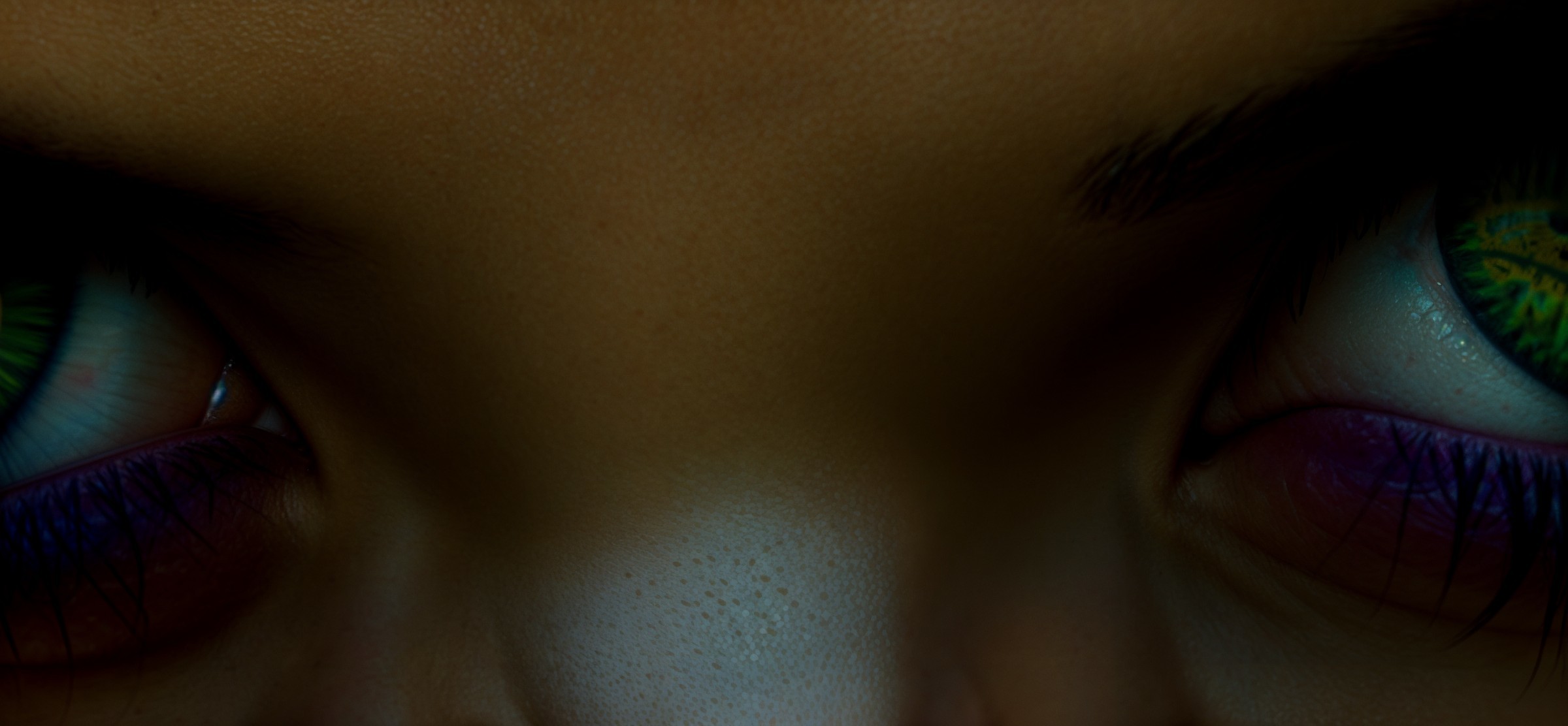 Close-Up of Intricate Eye Details and Colors