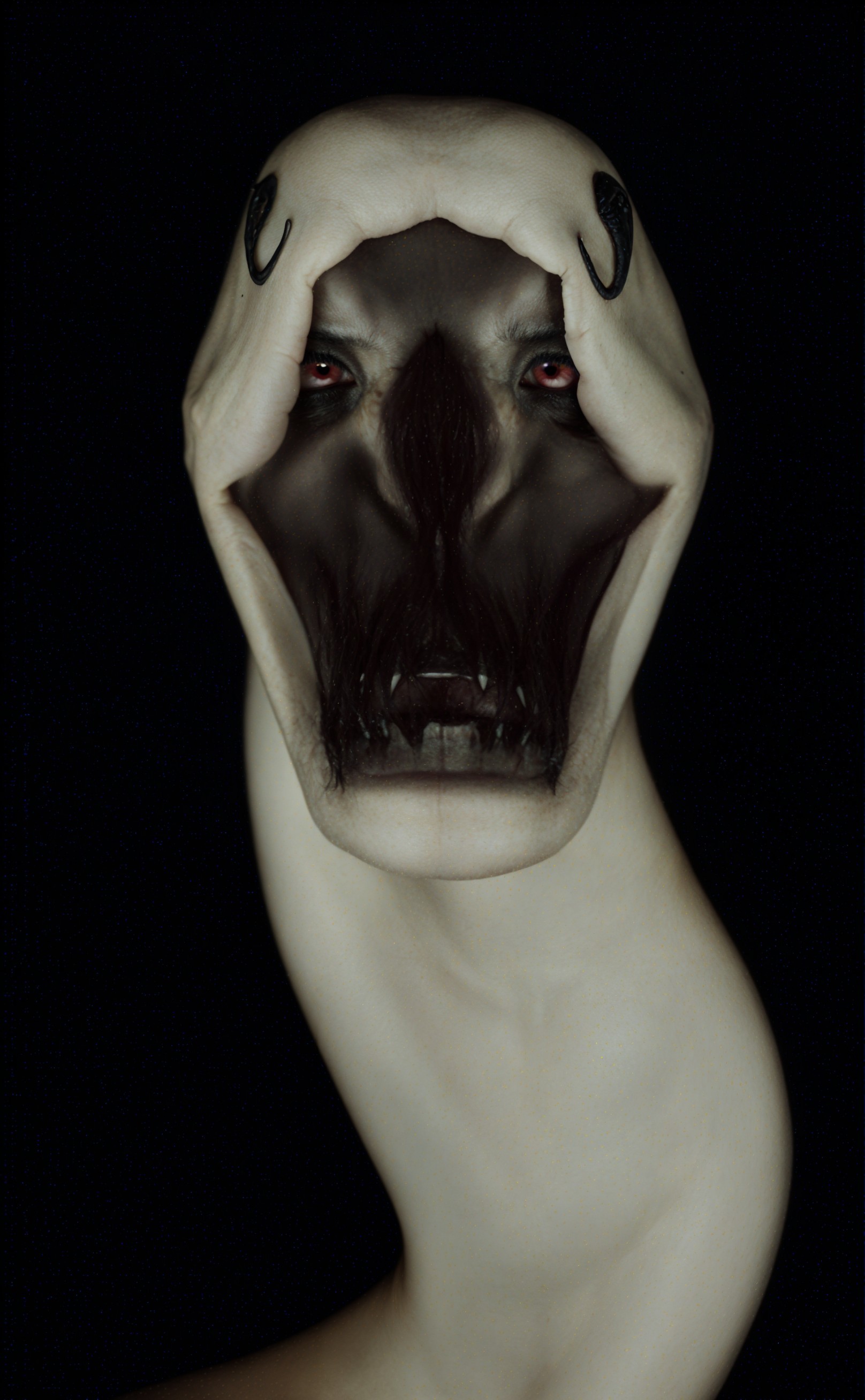 Surreal Elongated Creature with Distorted Features