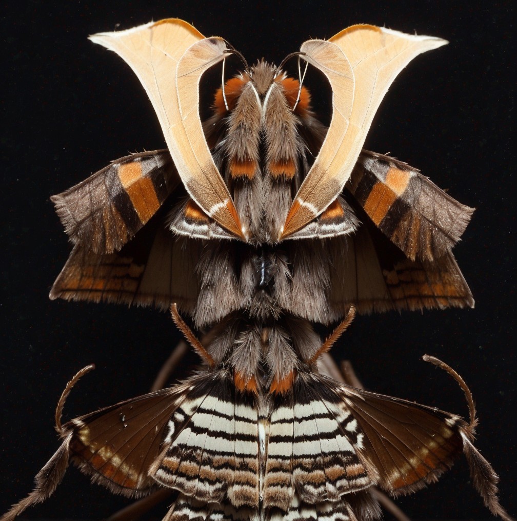 Vibrant Moth with Intricate Patterns and Colors