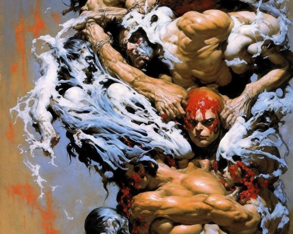 Dynamic Composition of Muscular Figures in Abstract Forms