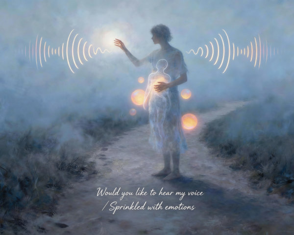 Ethereal Female Figure in Mystical Fog Painting