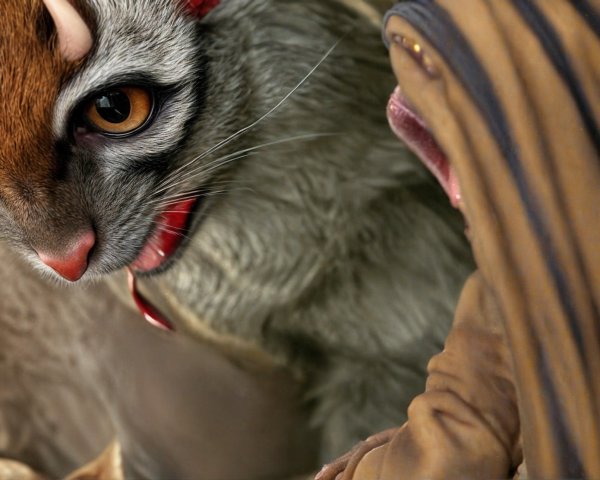 Feline-Reptilian Creature with Unique Features and Colors