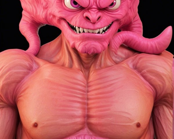 Monstrous humanoid creature with exaggerated features