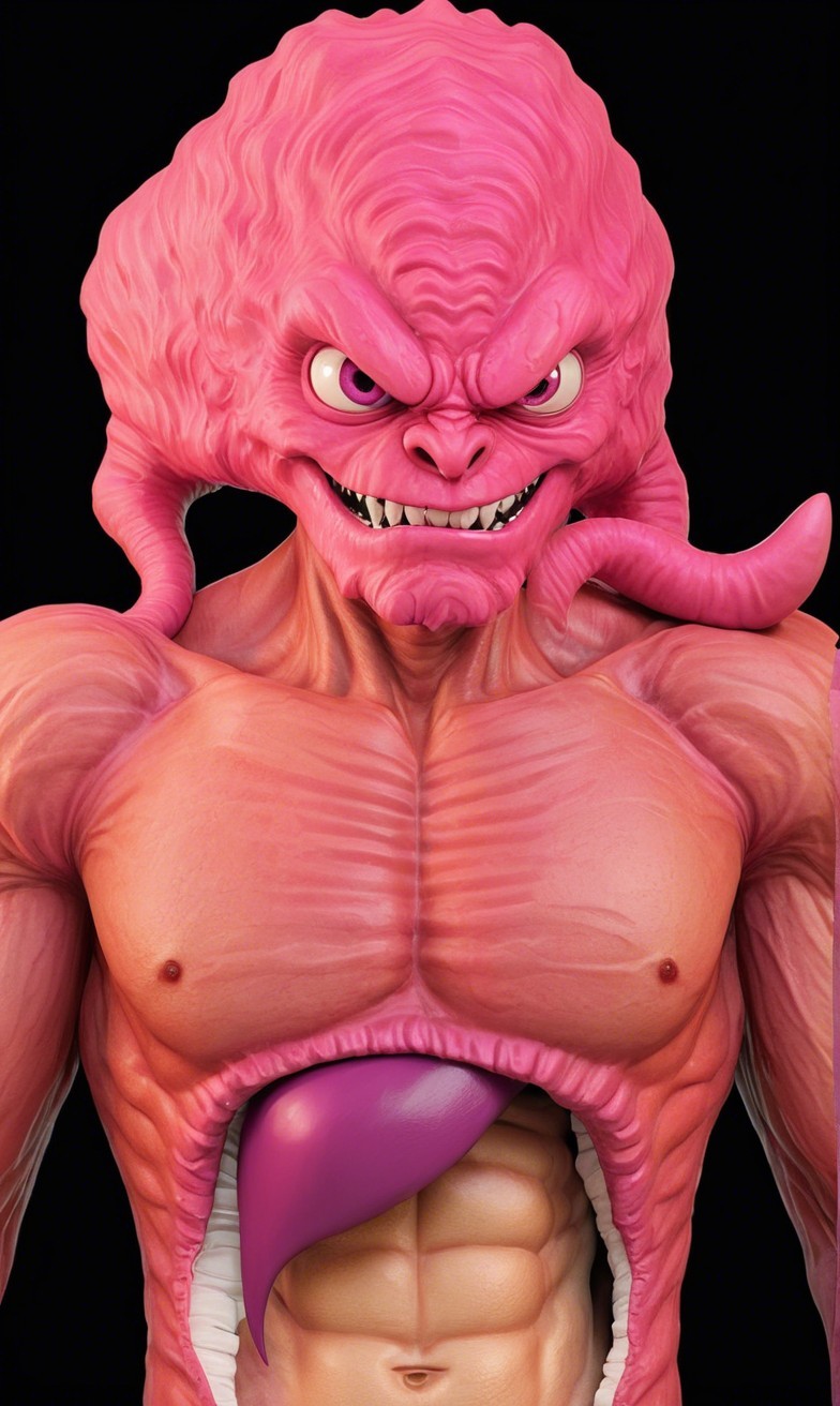 Monstrous humanoid creature with exaggerated features