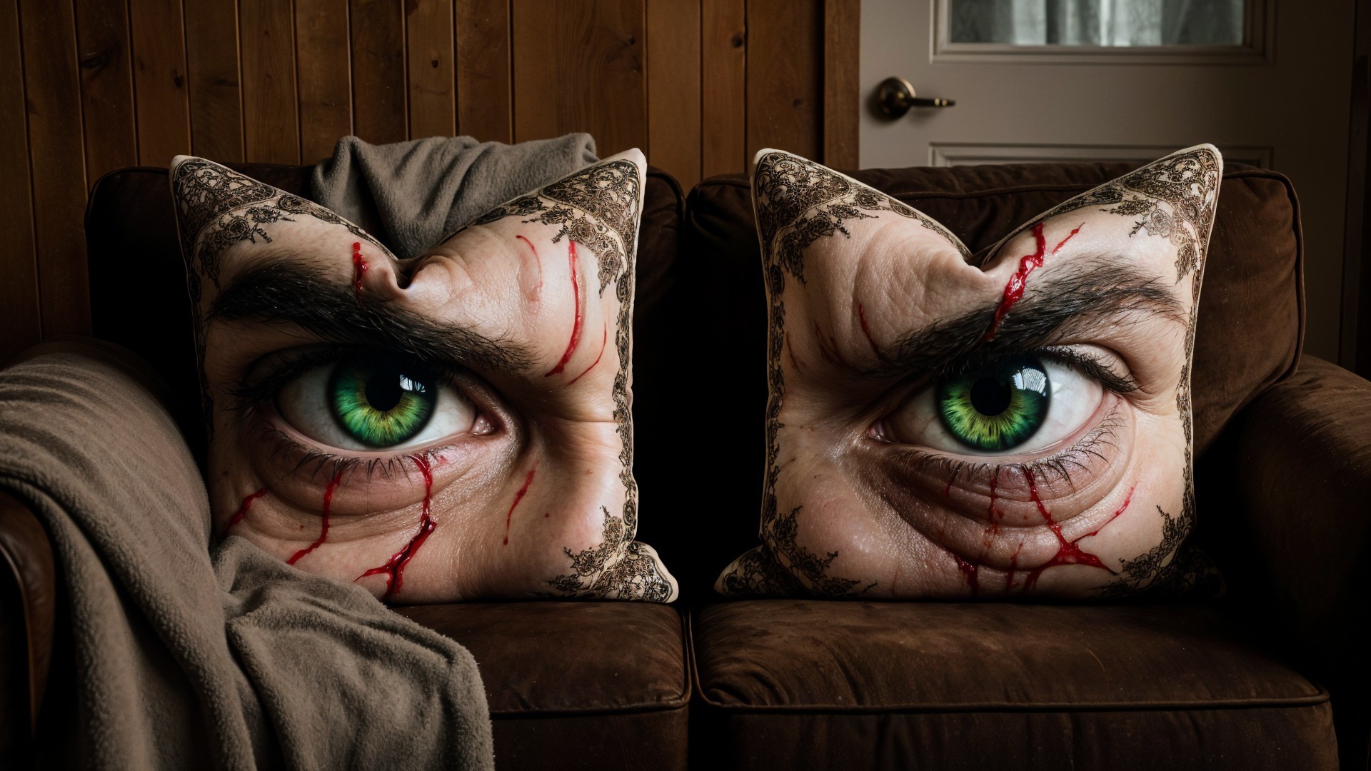 Decorative Pillows with Hyper-Realistic Eye Designs