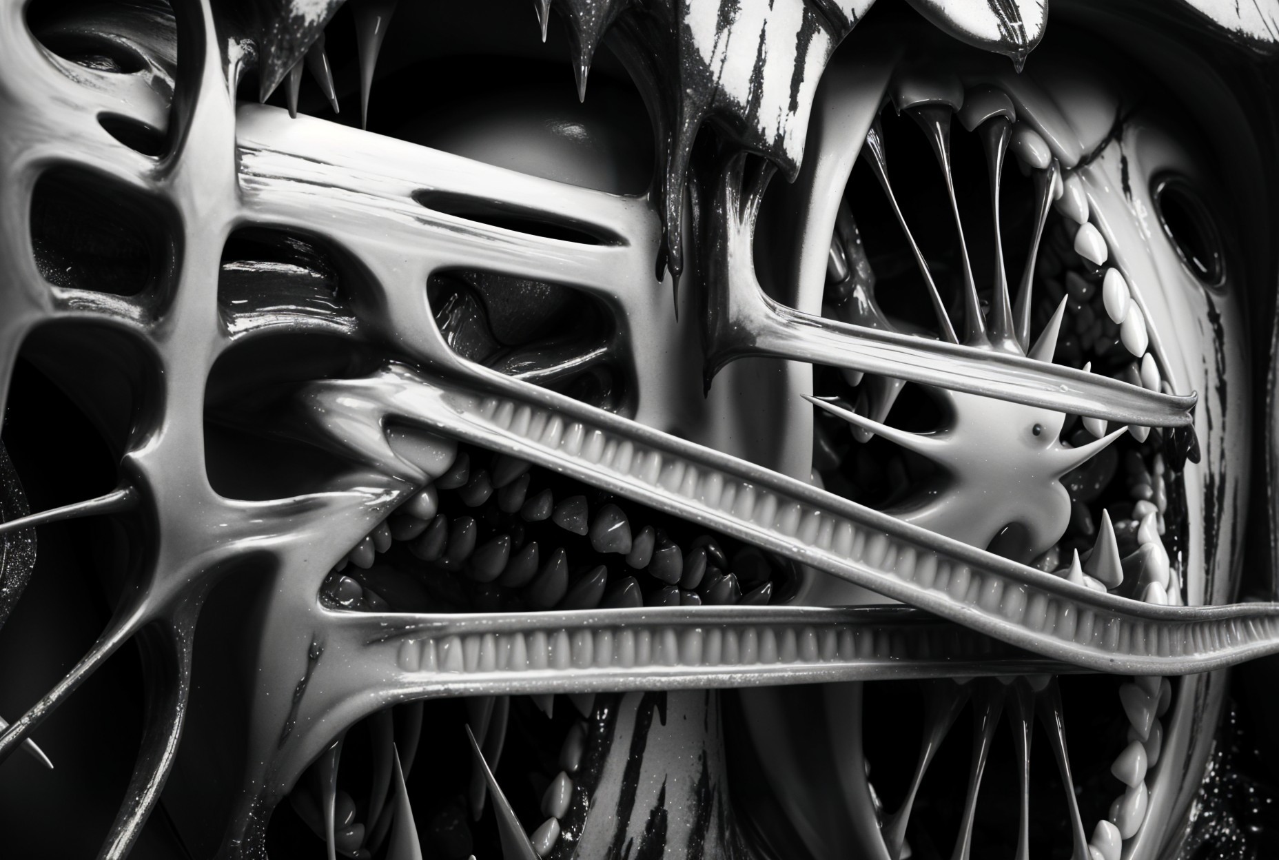 Surreal Abstract Composition of Mechanical Elements