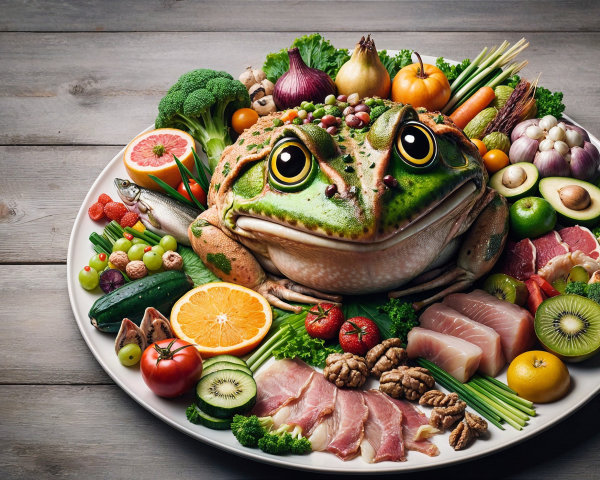 Whimsical Frog-Shaped Culinary Centerpiece Display