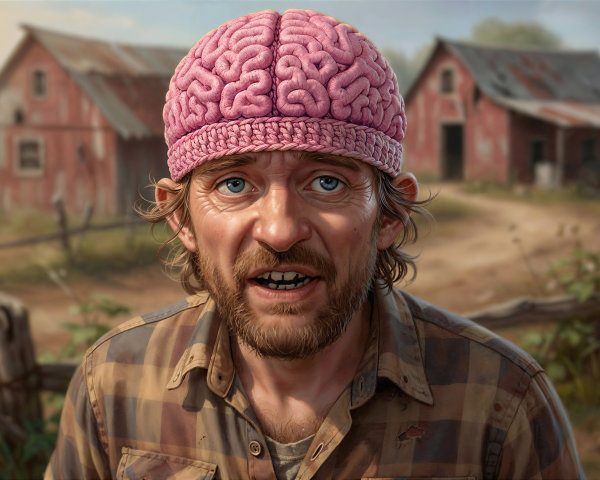 Hyperrealistic Portrait of a Disheveled Man