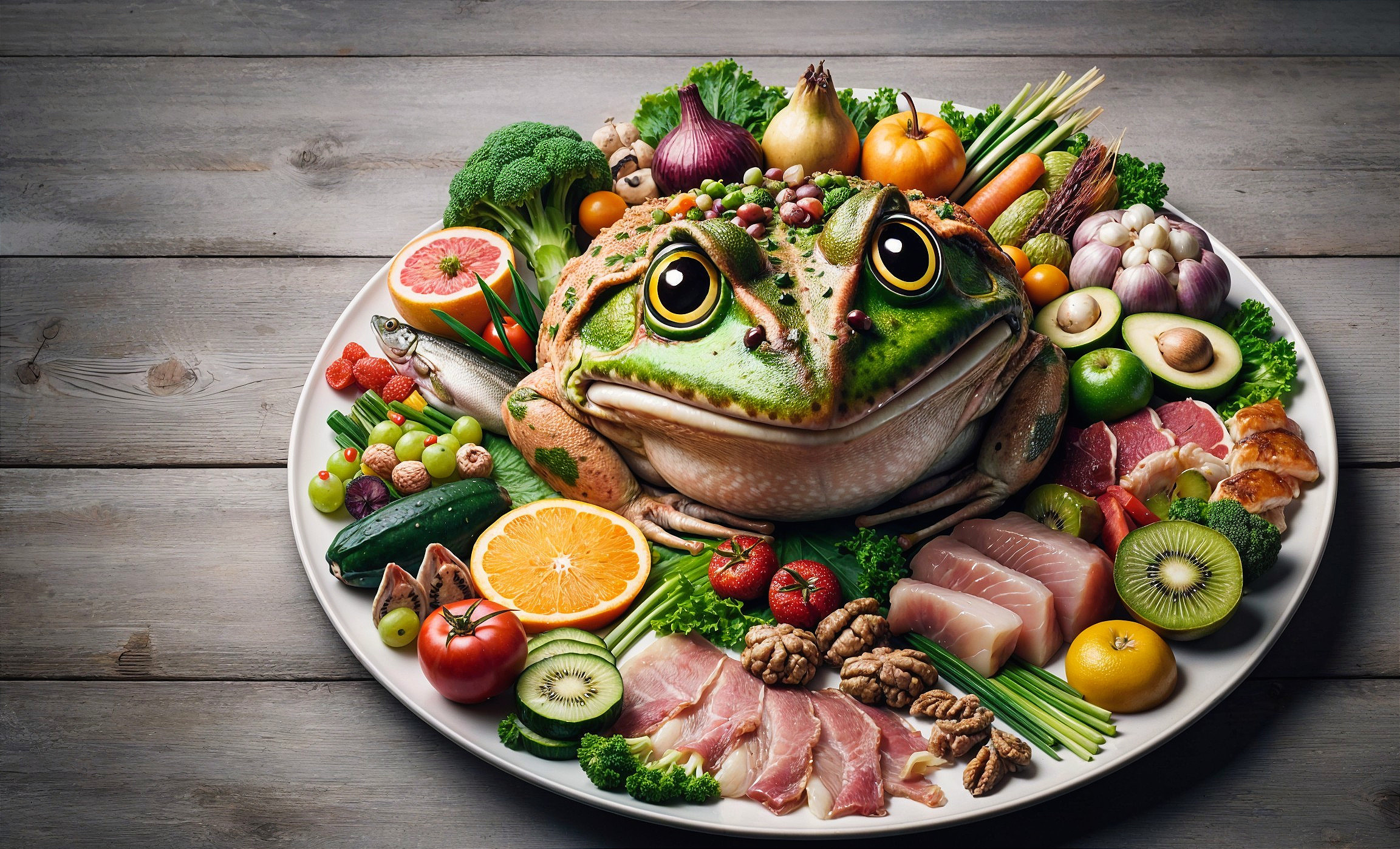 Whimsical Frog-Shaped Culinary Centerpiece Display