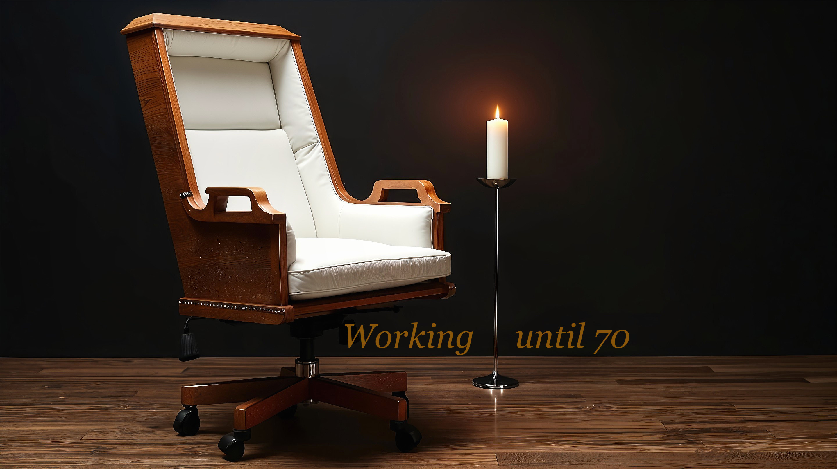 Stylish Executive Chair with Candle and Inspirational Quote