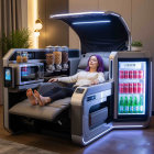 High-Tech Luxury Relaxation Pod with Amenities