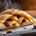 Golden Pastries with Almonds and Sweet Jam Layers