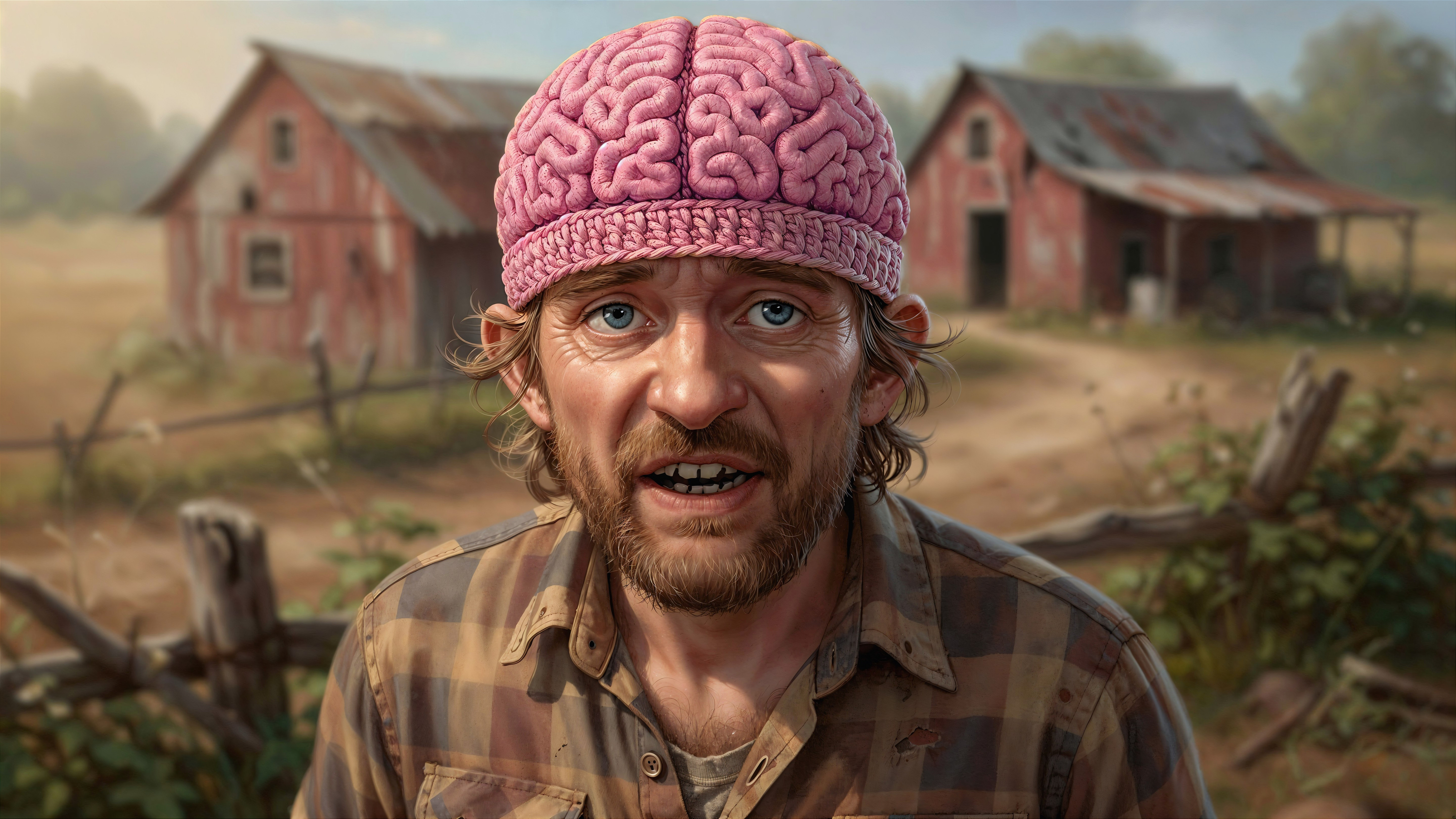 Hyperrealistic Portrait of a Disheveled Man