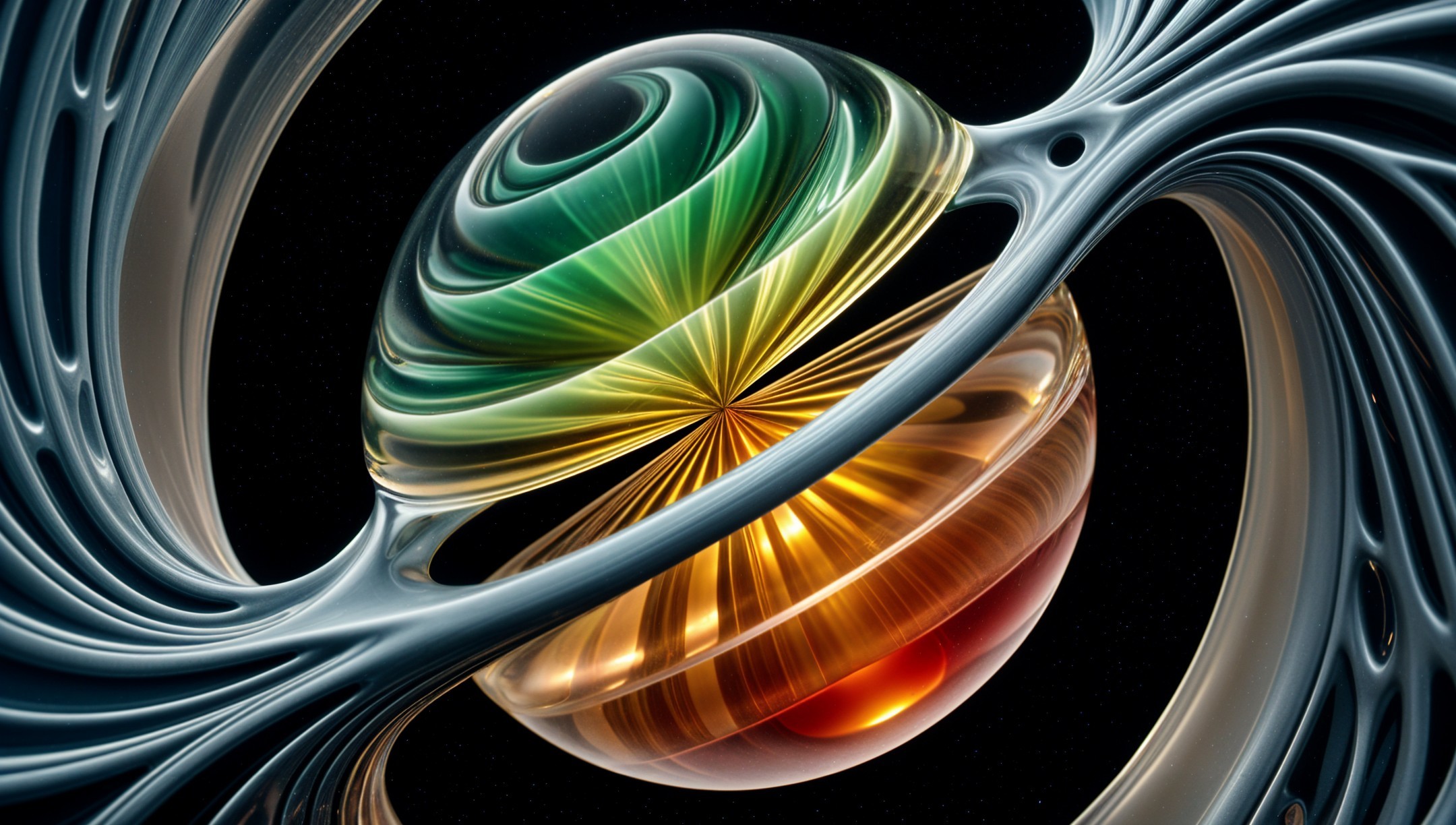 Abstract Fractal Design with Vibrant Colors and Depth