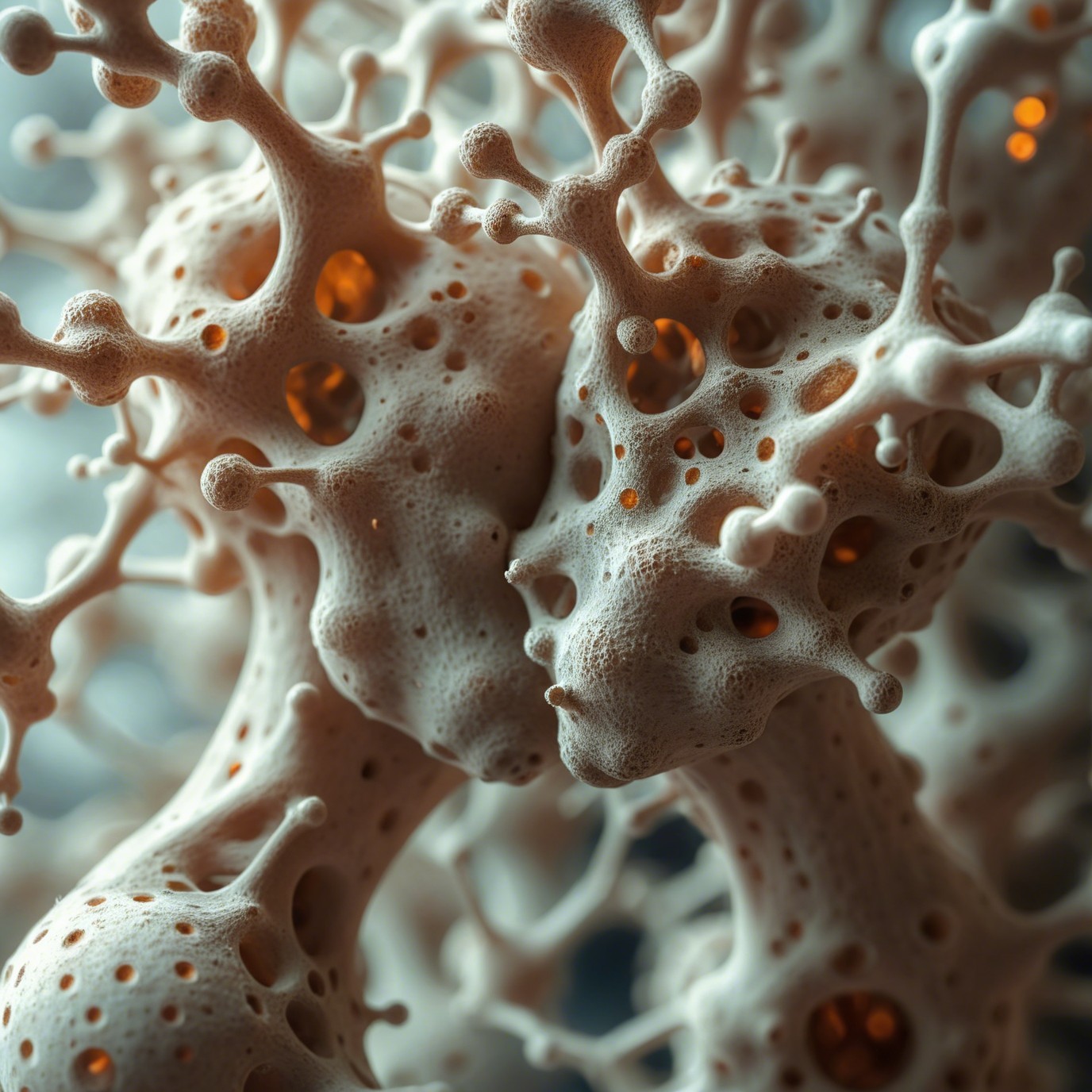 Abstract Formation of Intertwined Human Faces