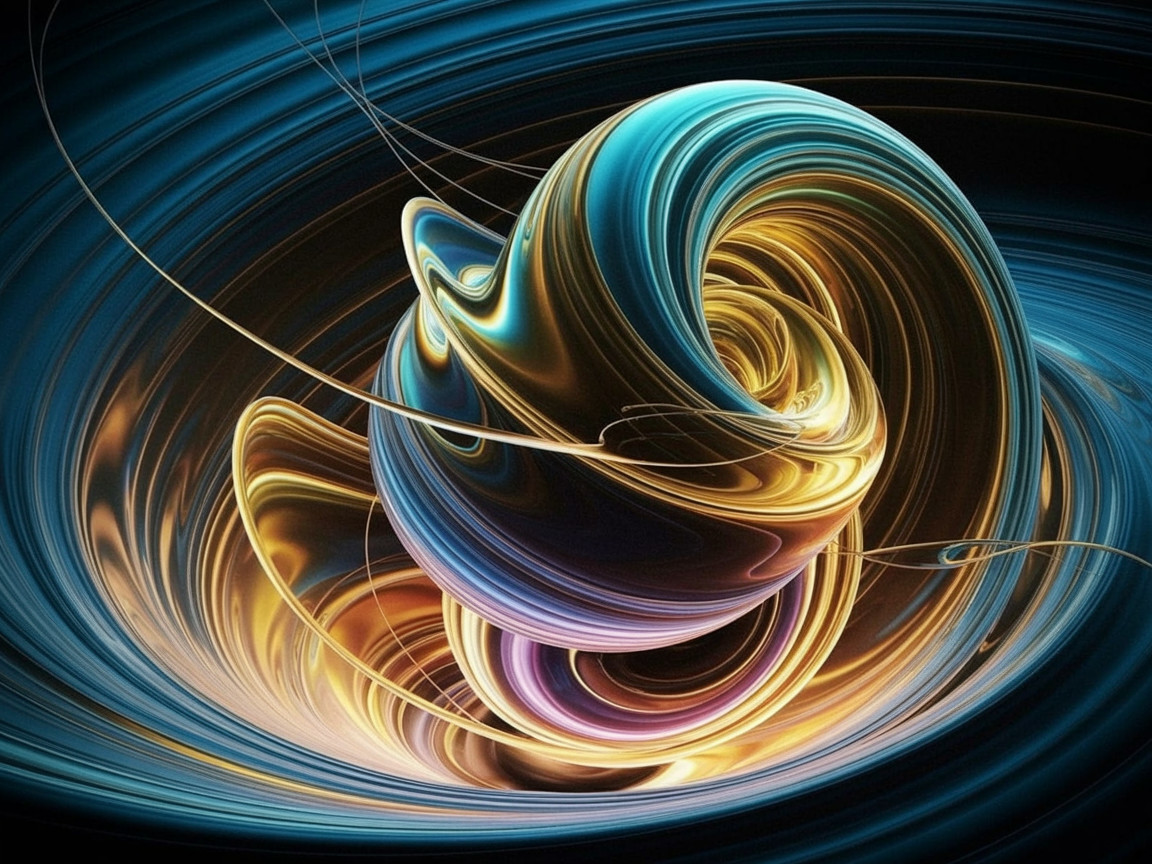 Dynamic Abstract Composition of Vibrant Colors
