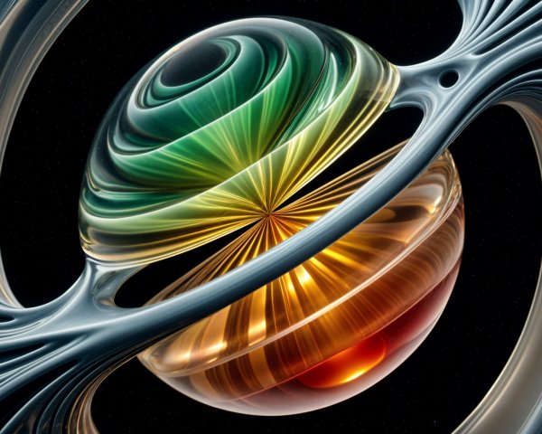 Abstract Fractal Design with Vibrant Colors and Depth