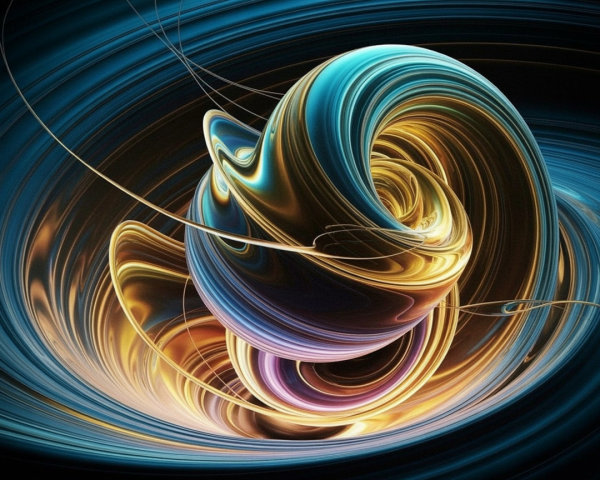 Dynamic Abstract Composition of Vibrant Colors