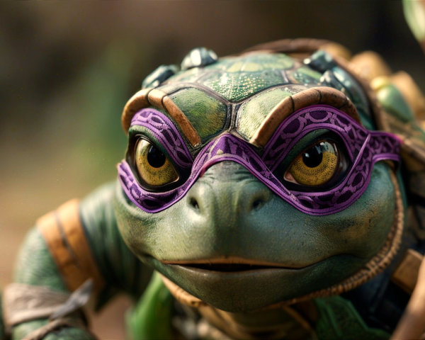 Detailed Anthropomorphic Turtle Character Close-Up