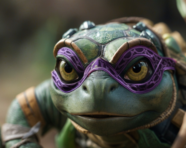 Detailed Anthropomorphic Turtle Character Close-Up