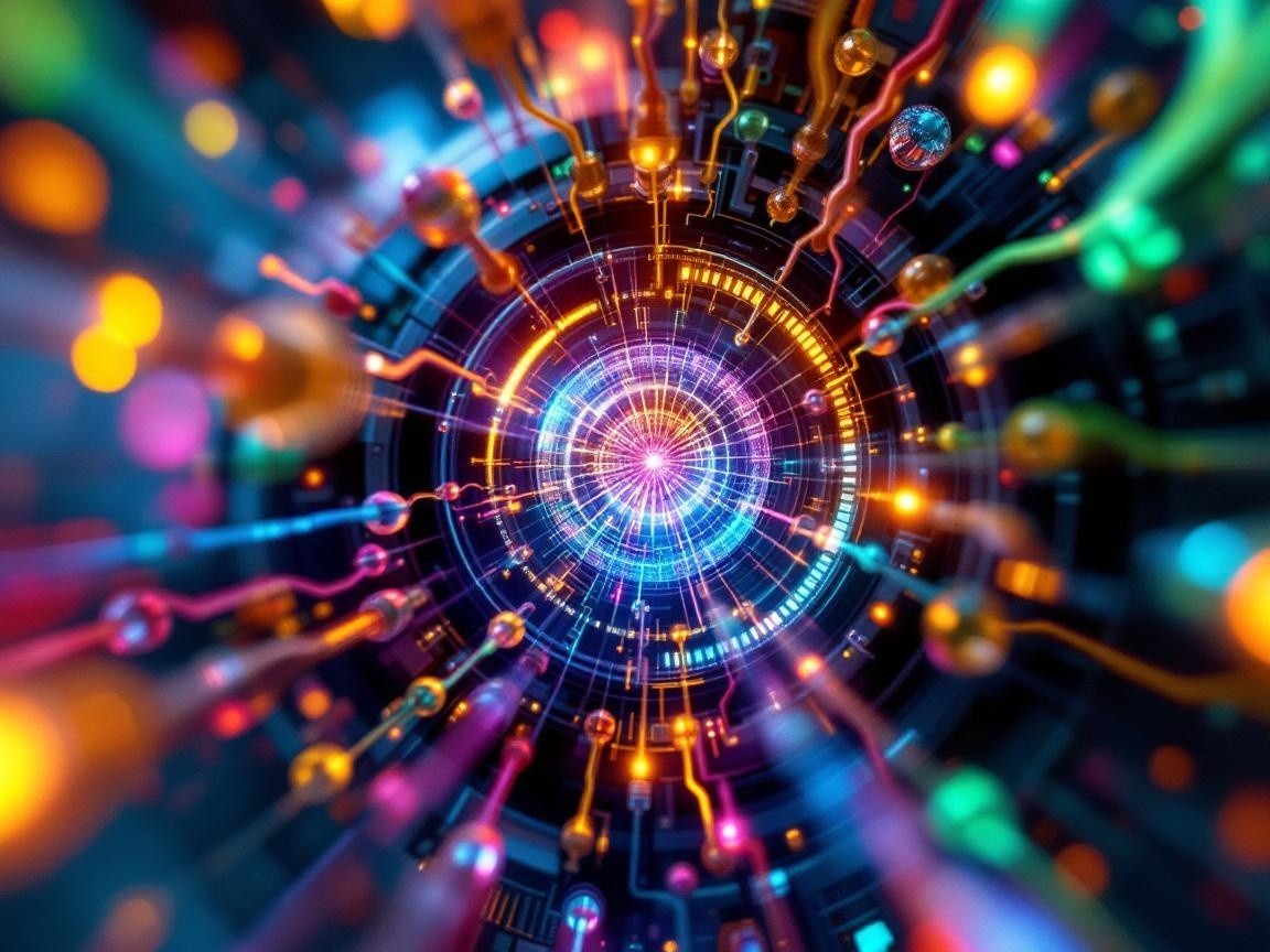 Vibrant Vortex of Colorful Lights and Patterns