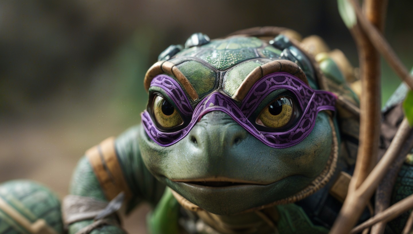 Detailed Anthropomorphic Turtle Character Close-Up