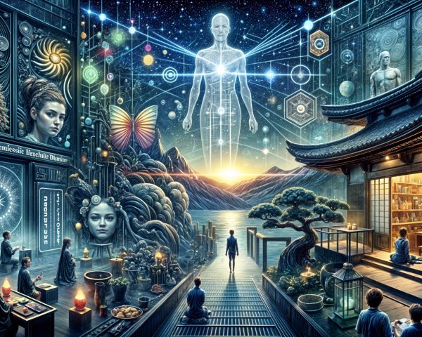 Surreal Landscape of Eastern Architecture and Futurism