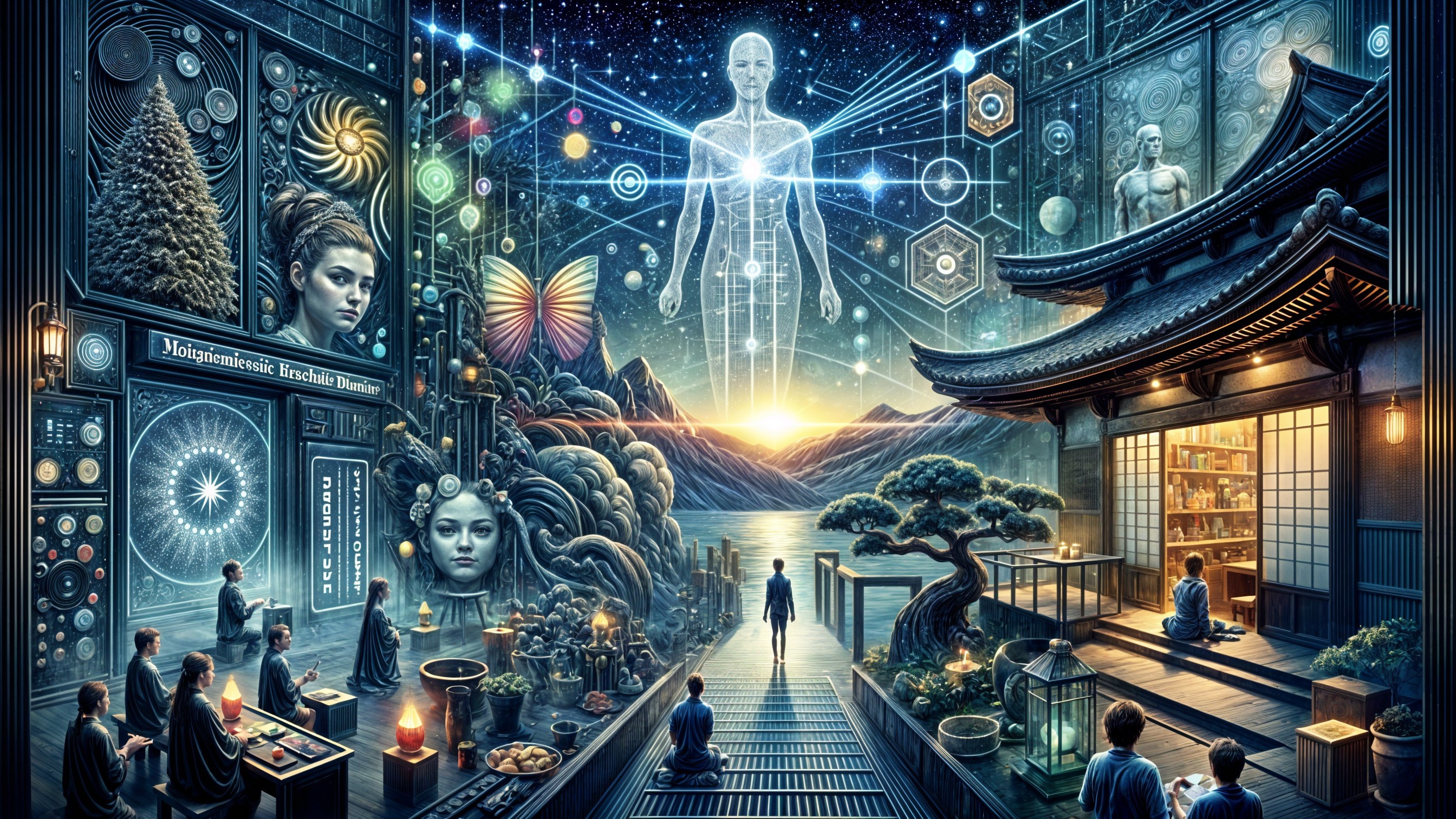 Surreal Landscape of Eastern Architecture and Futurism