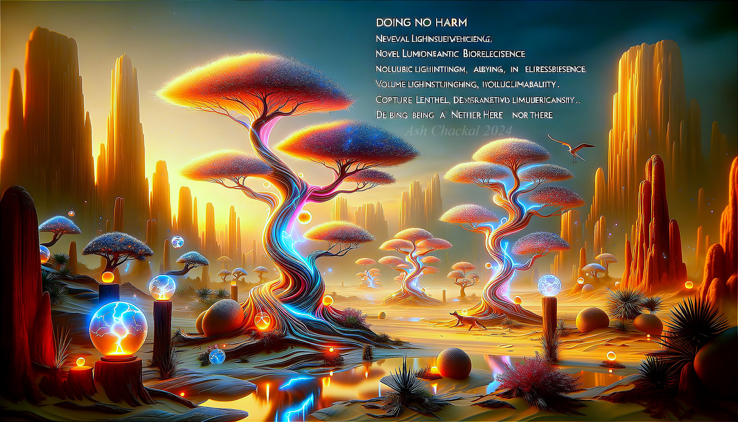 Surreal Landscape with Whimsical Rock Formations