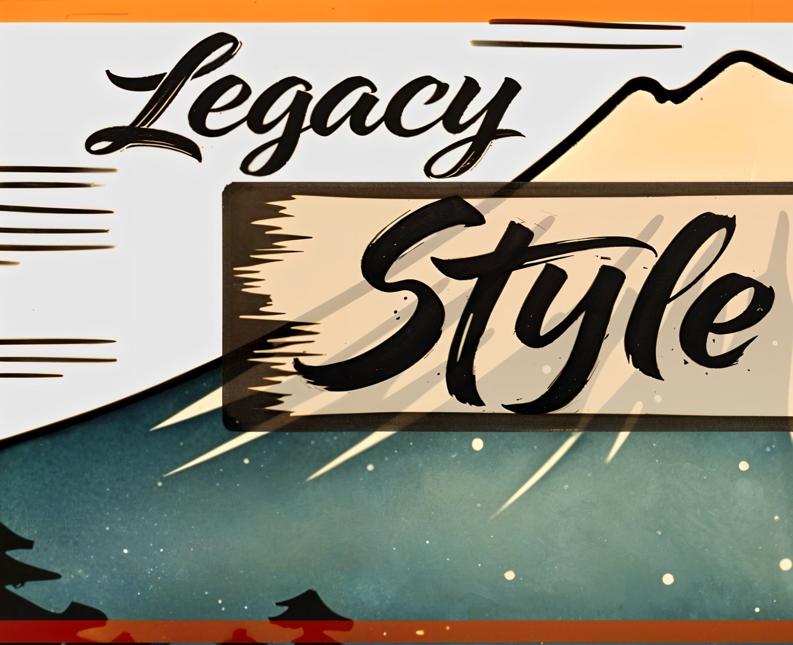 Stylized Design Featuring "Legacy" and "Style" Words