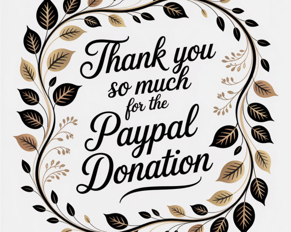 Elegant Lettering Design for PayPal Donation Appreciation