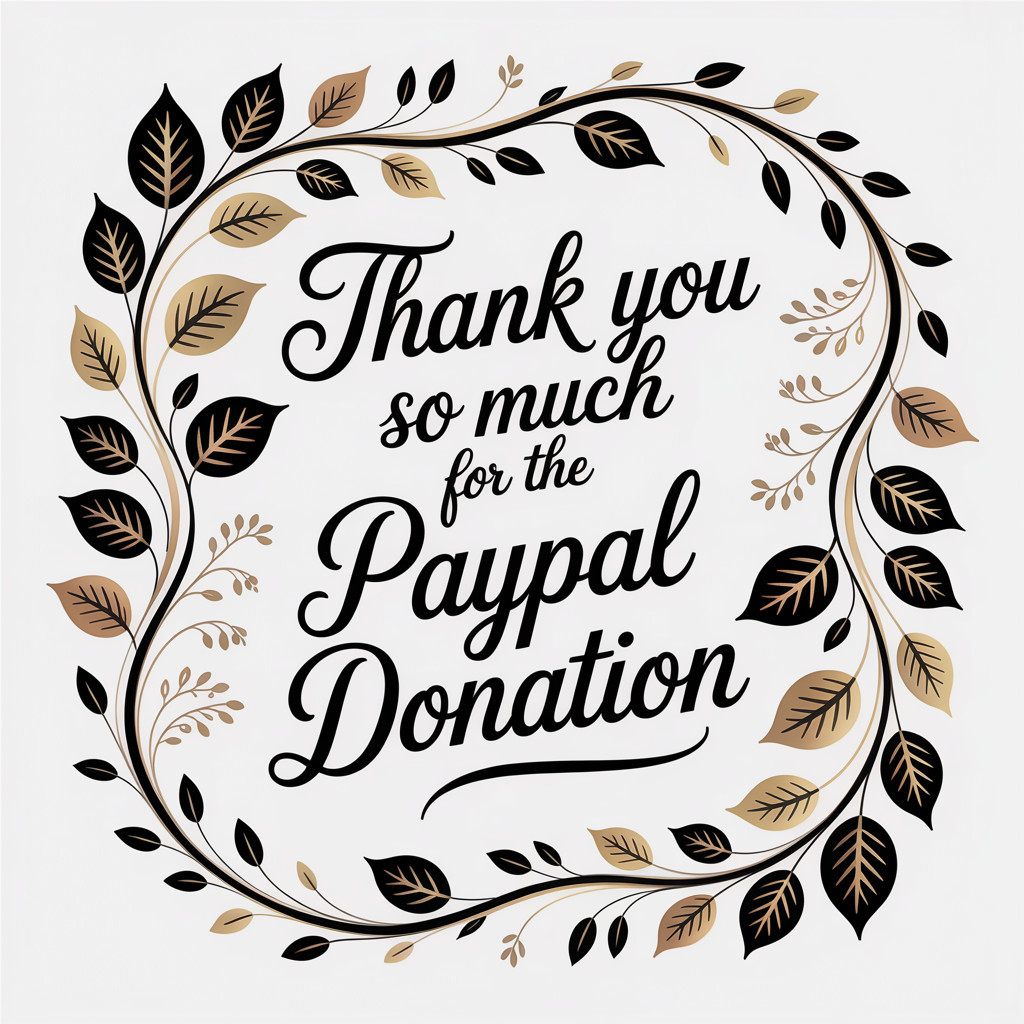 Elegant Lettering Design for PayPal Donation Appreciation