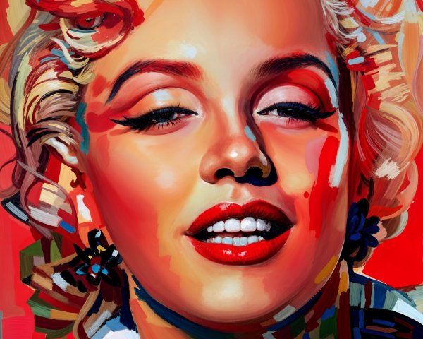 Glamorous Portrait of a Woman with Platinum Blonde Hair