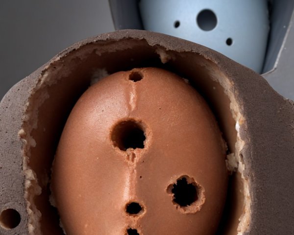 Eggs in Textured Shells with Irregular Holes