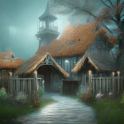 Vibrant Abstract Composition with Swirling Colors