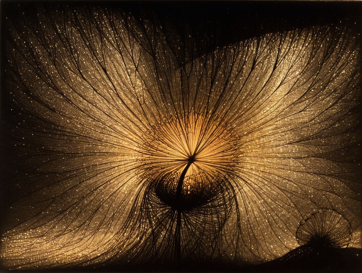 Intricate Structure with Luminous Center and Swirling Lines