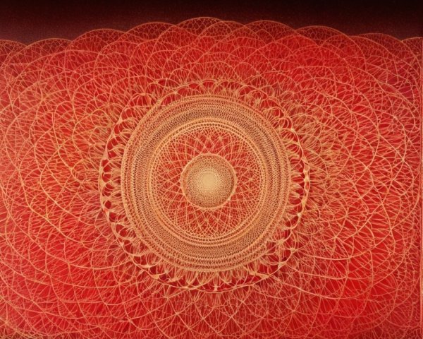 Intricate Mandala Design with Warm Colors and Patterns