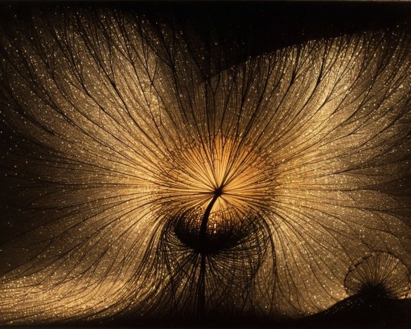 Intricate Structure with Luminous Center and Swirling Lines