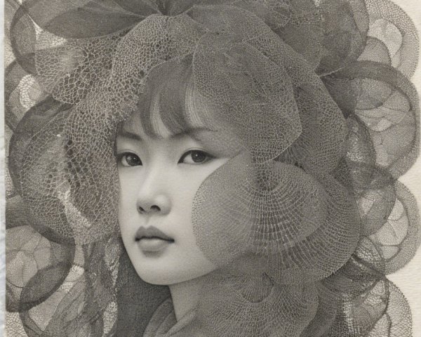 Portrait of a Young Woman with Floral Headdress