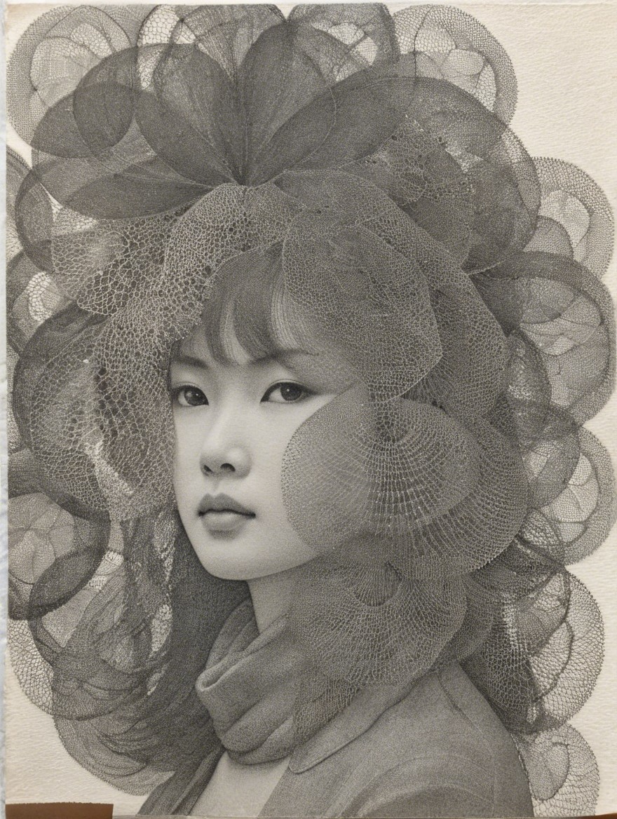 Portrait of a Young Woman with Floral Headdress